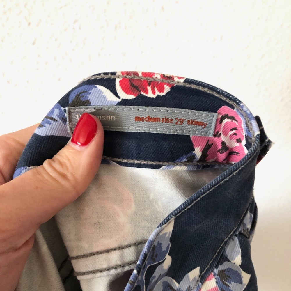 Citizens of Humanity Navy Floral Skinny Jeans 27 - Picture 4 of 5
